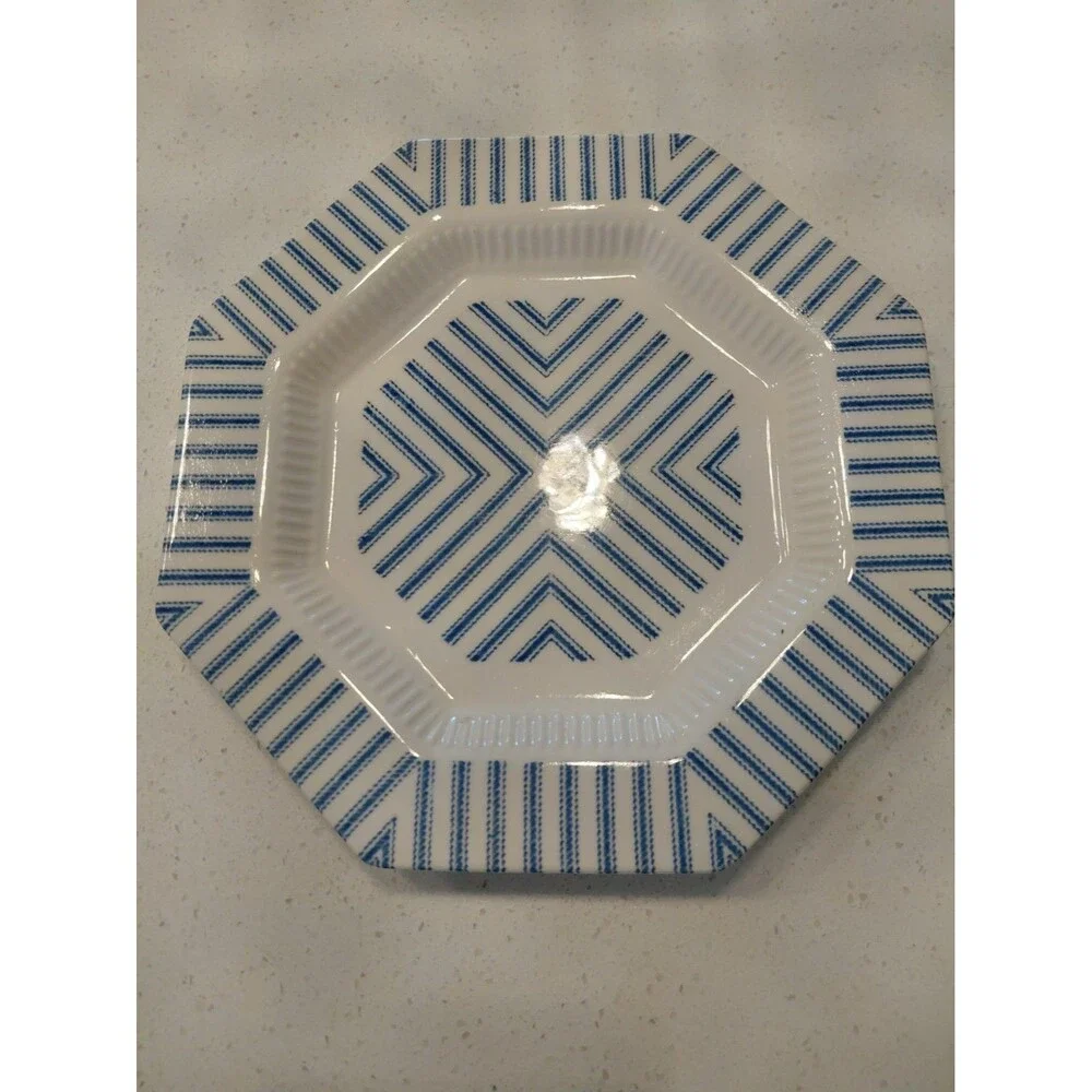 Independence Ironstone Interpace Blue Pillow Talk Salad/Dessert Plate 8